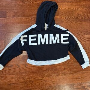 Women’s Bar III hooded crop sweatshirt size small